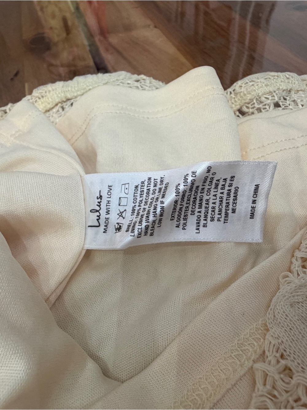 NWT Sz S Lulus Fenicia Cream Abstract Floral Embroidered Mini Dress Yellow - Picture 10 of 13